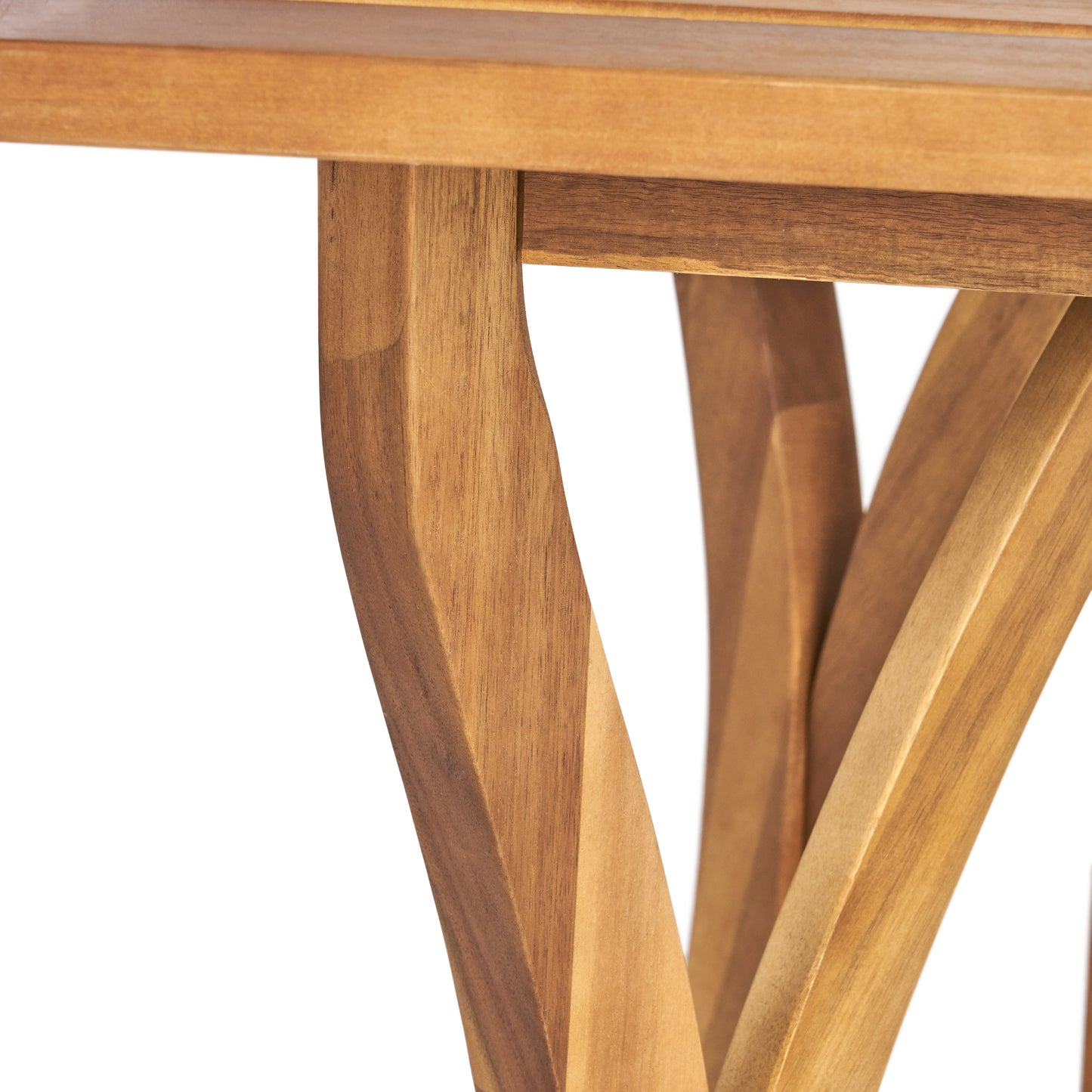 Teak Acacia Wood Outdoor Dining Table - 59 Inch Rectangular