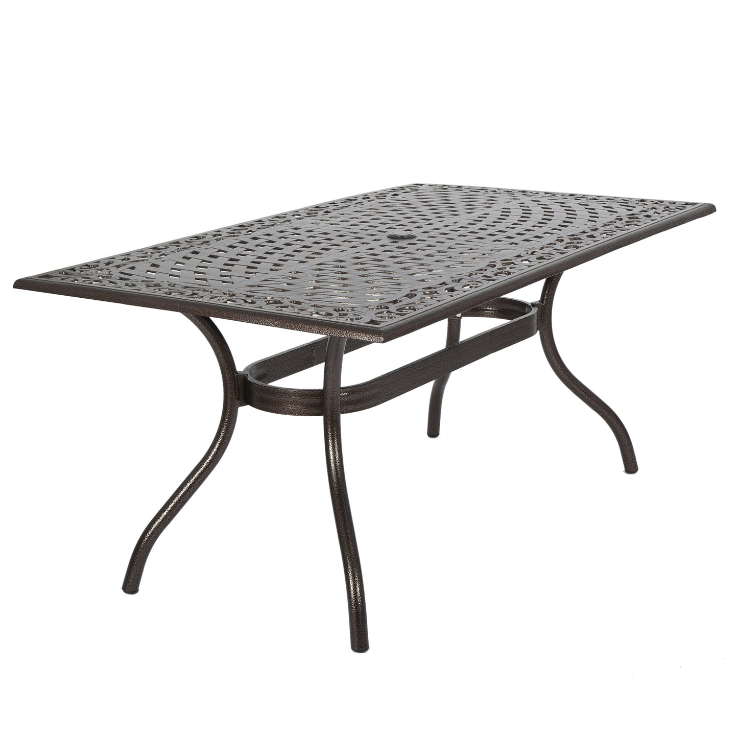 Bronze Aluminium Patio Dining Table - 67" Outdoor Table