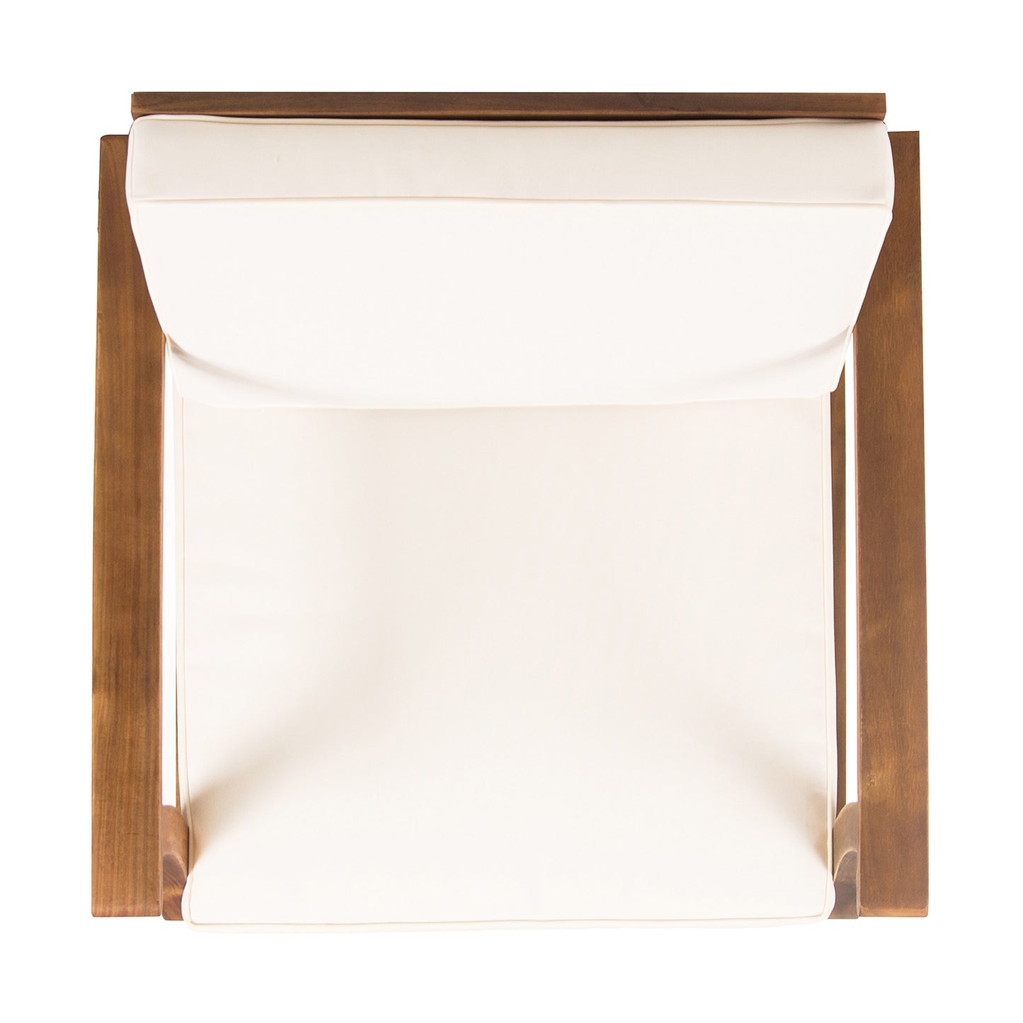 Cream Acacia Wood Club Chairs Set of 2 for Patio Seating