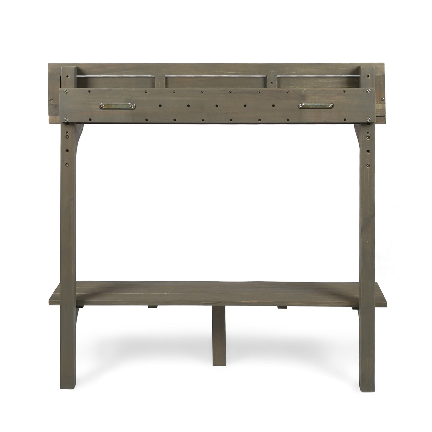 Gray Acacia Wood Balcony Bar Table - Outdoor