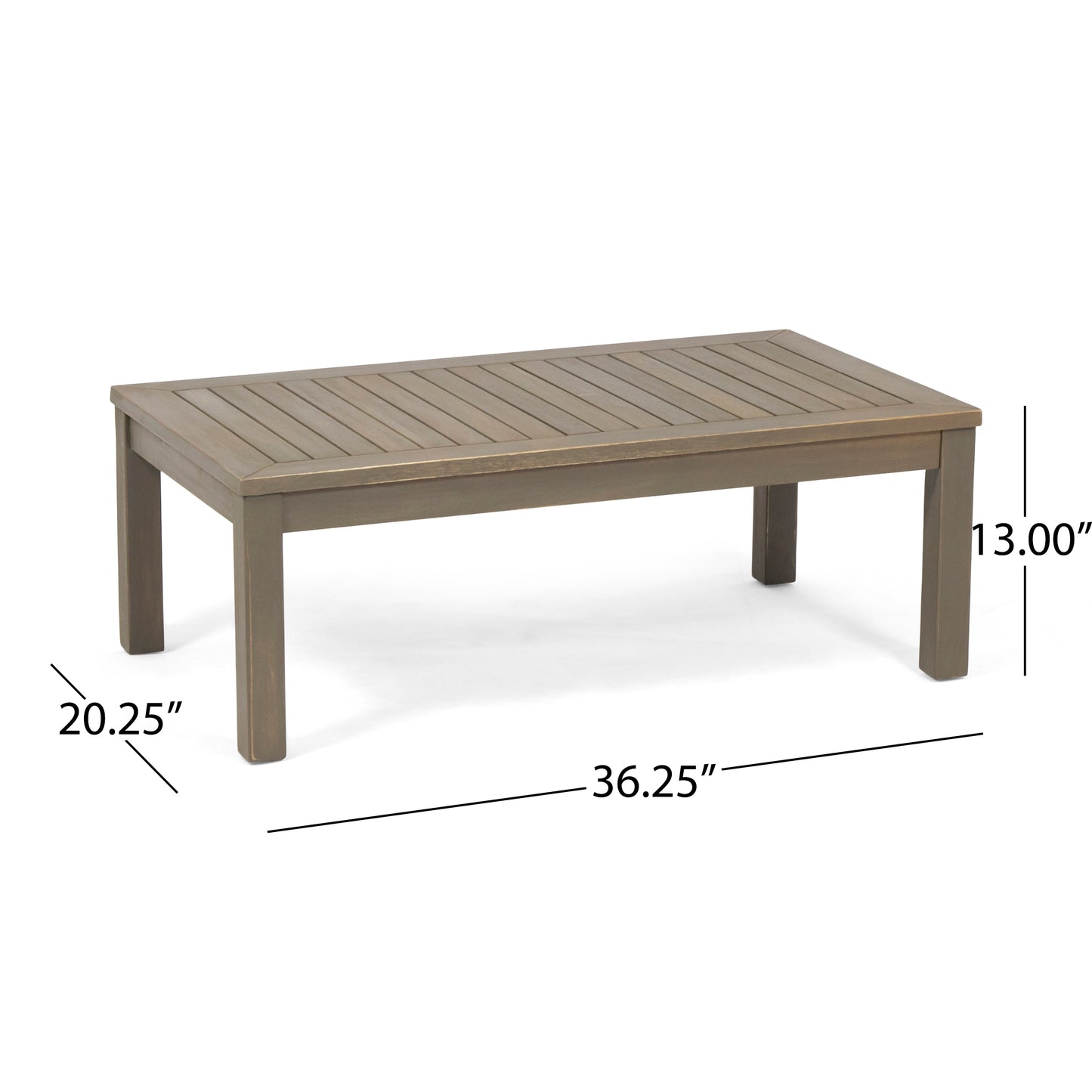 Beige Acacia Wood Patio Chat Set for Garden Living