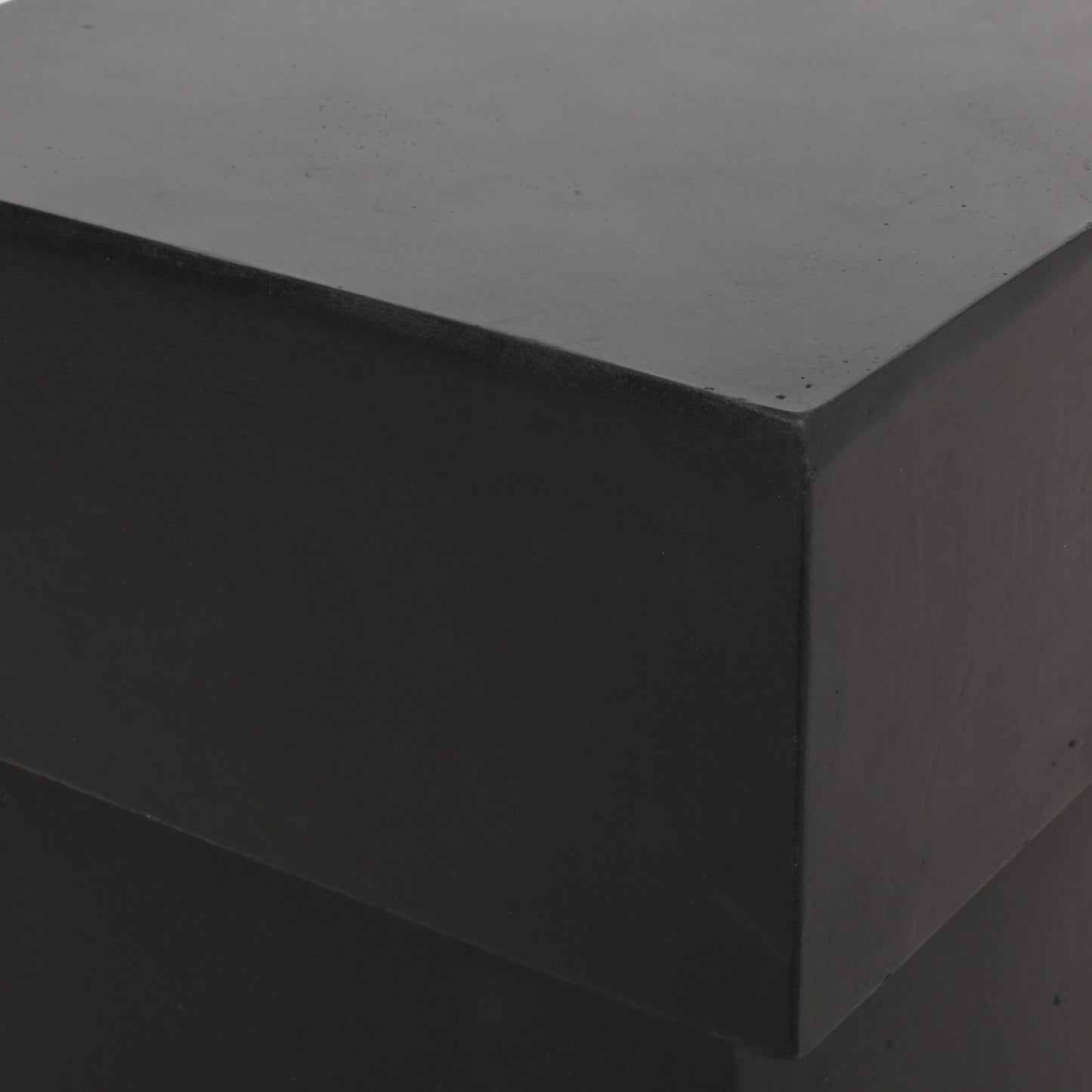 Black Magnesium Oxide Side Table for Garden Patio Use
