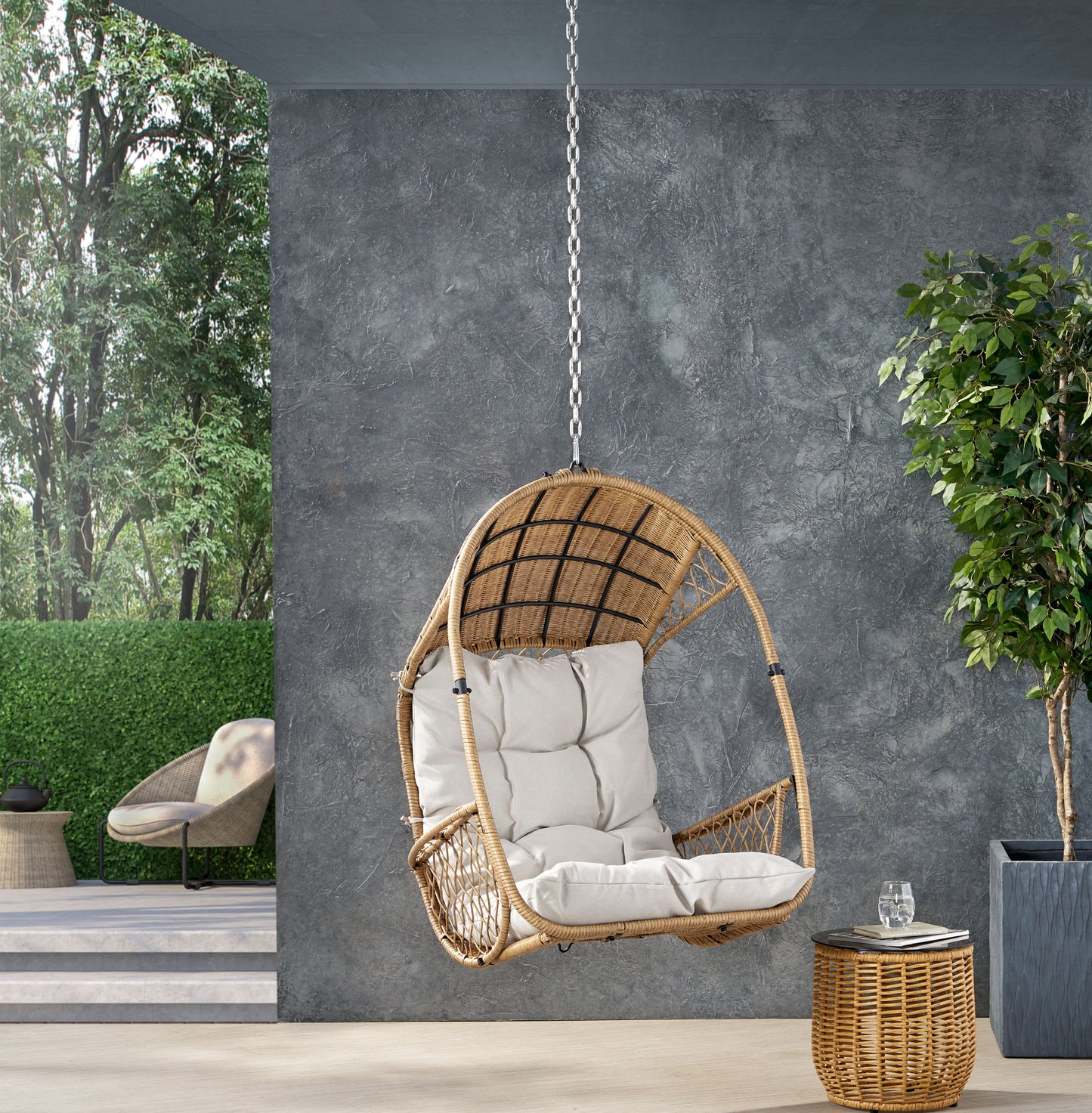 GREYSTONE HANGING CHAIR WITH 8FT CHAIN