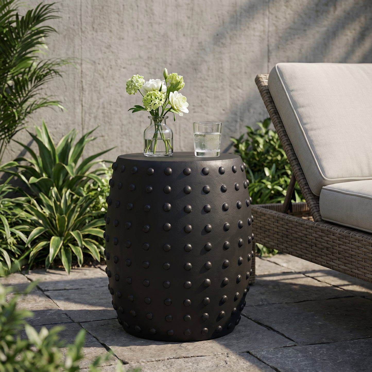 Outdoor LightWeight Concrete Side Table