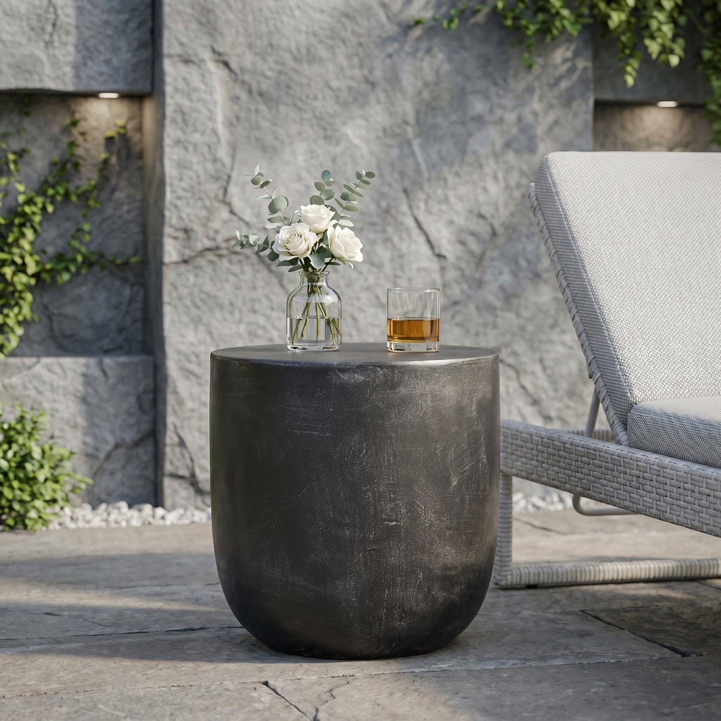 Outdoor LightWeight Concrete Side Table