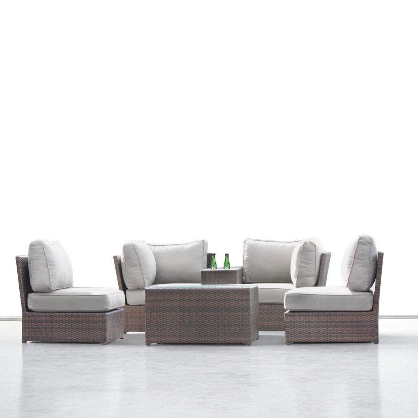 Fully Assembled 4-Person Outdoor Seating Set with Cushions