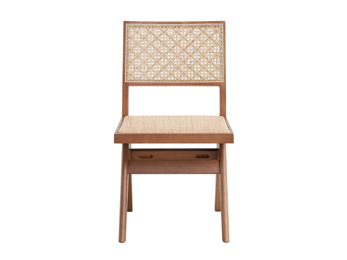 Rattan Side Chairs Set of 2 - Natural Finish Outdoor Seating