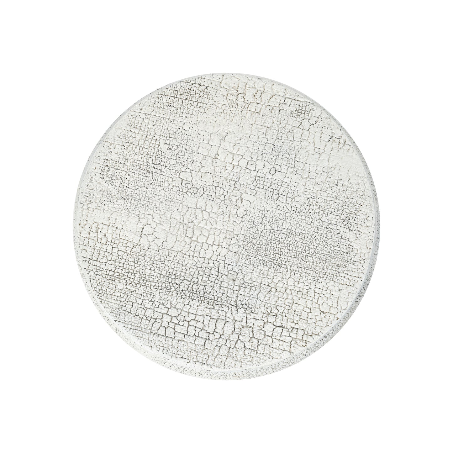 Grey Magnesium Oxide Outdoor Accent Table with Vintage Crack Texture
