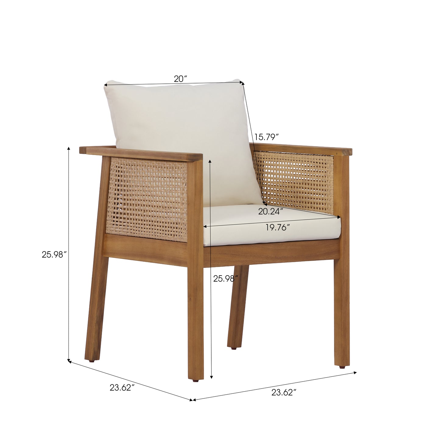 Teak 6 Piece Garden Dining Set Outdoor Patio Furniture
