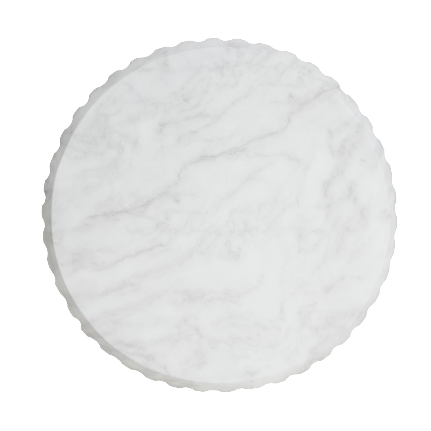 White Concrete Outdoor Side Table - Durable & Stylish