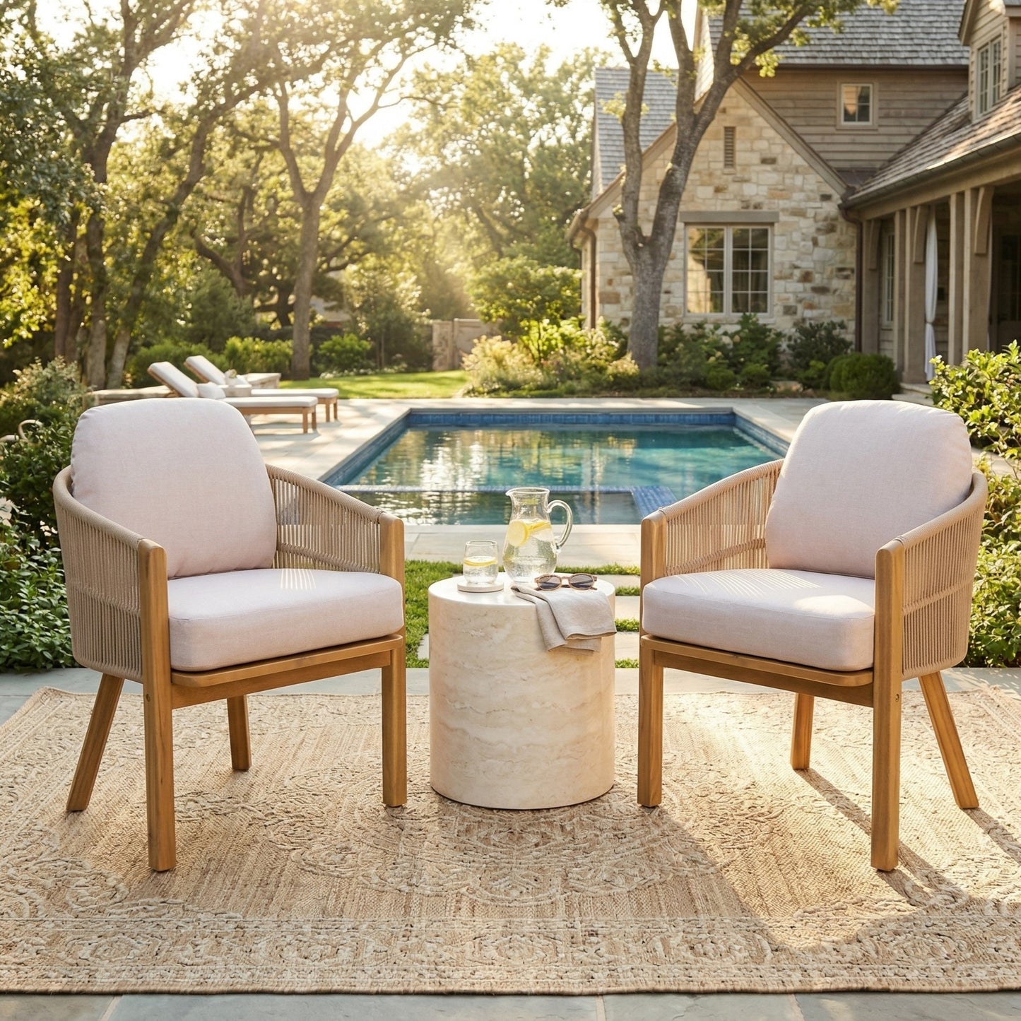 Grotta Outdoor Dining Arm Chair(Set of 2)