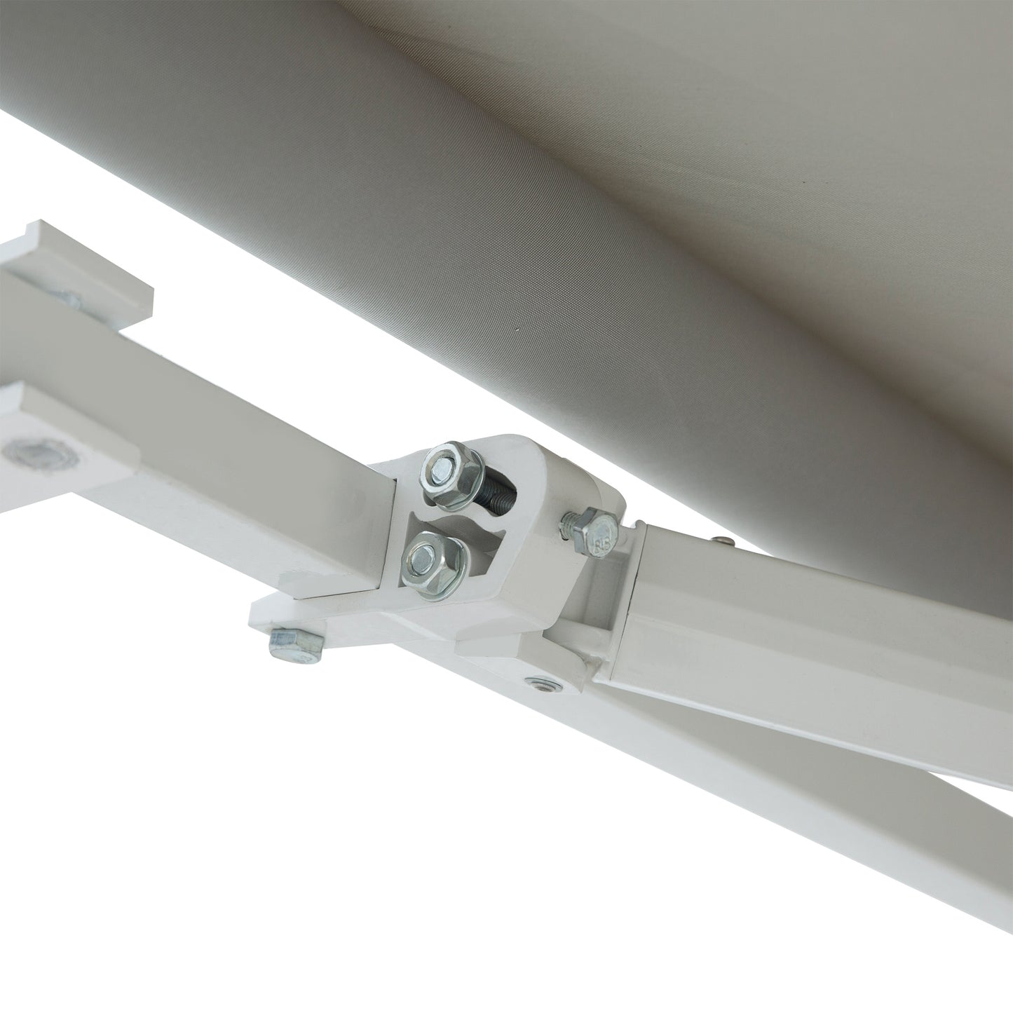 Gray Aluminum Retractable Awning for Poolside Garden Shade