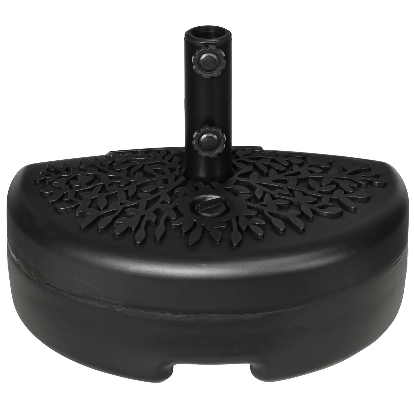 Black Plastic Half Umbrella Base for Garden & Poolside Patio