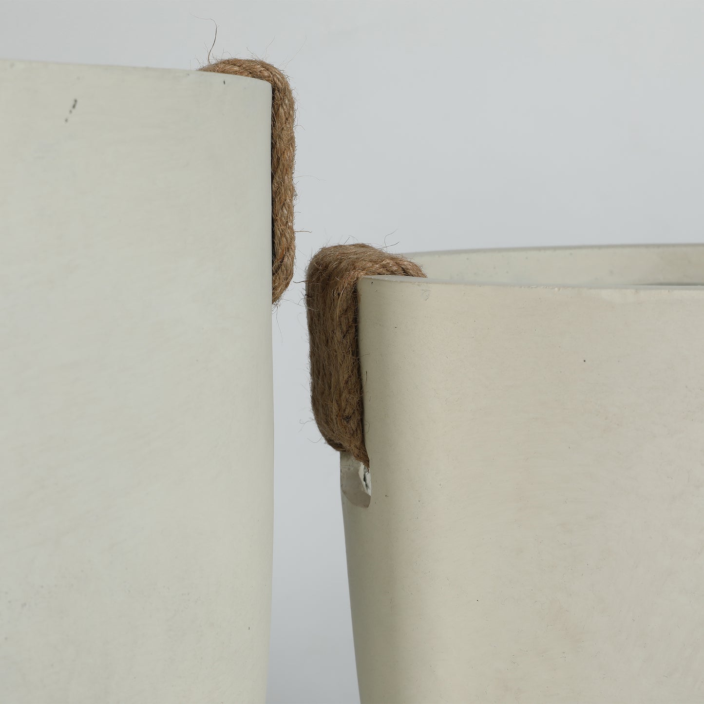 Off White Magnesium Oxide Planters - Large Garden Pots for Patio & Deck