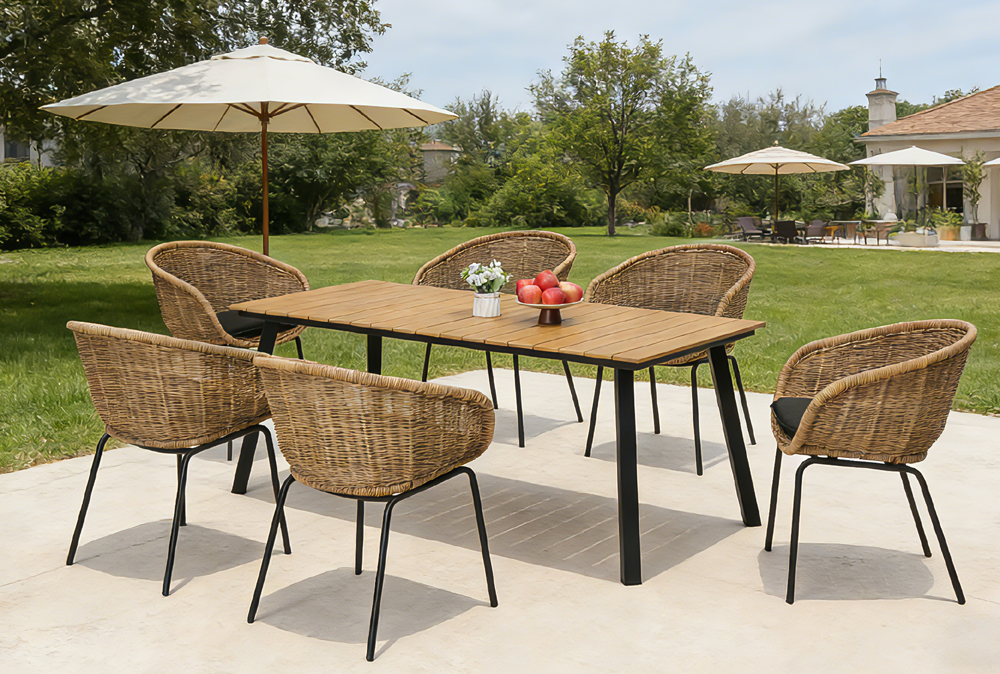Yellow Steel Patio Bucket Chairs - Set of 2