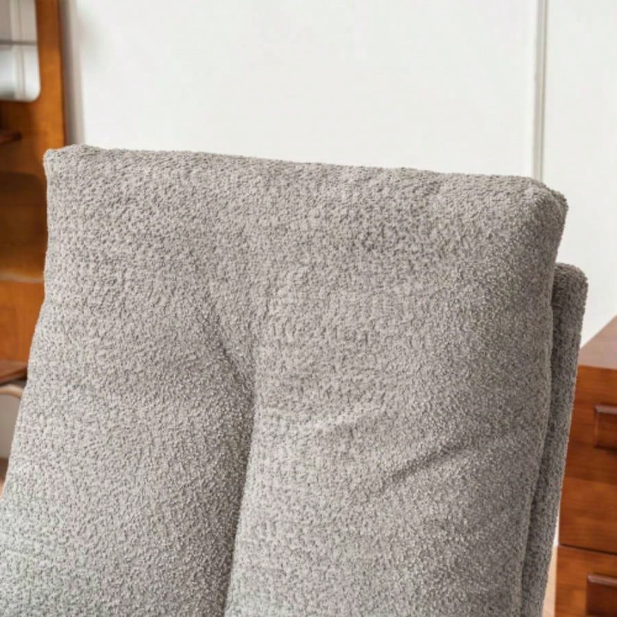 Accent Rocking Chair with Footrest High Back Rubber Wood Rocking Bedroom Living Space