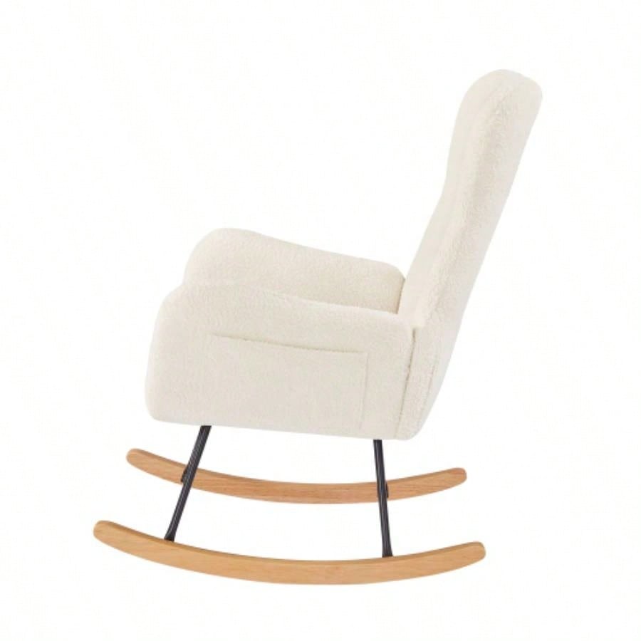 teddy fabric rocking chair