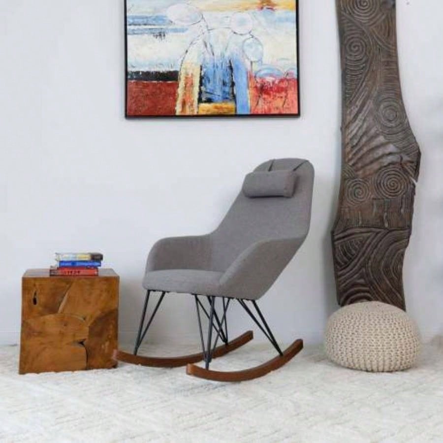 Mid Modern Rocker Livingroom And Bedroom Chair