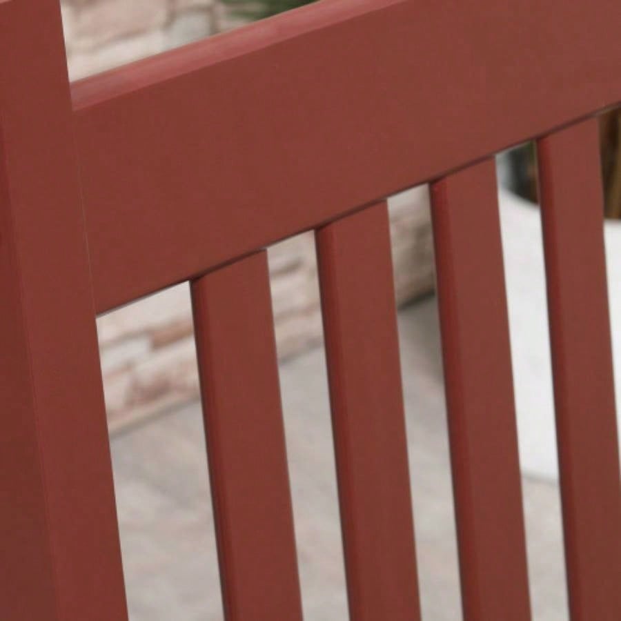 Outsunny Outdoor Rocking Chair Set of 2, Patio Wooden Rocking Chair with Smooth Armrests, High Back Garden, Balcony, Porch, Supports Up to 352 lbs. Wine Red