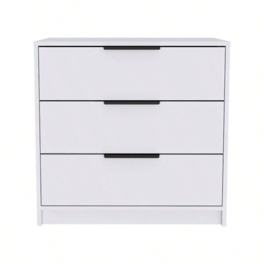 Dresser 27H, 3 Drawers Dresser, Superior Top, White