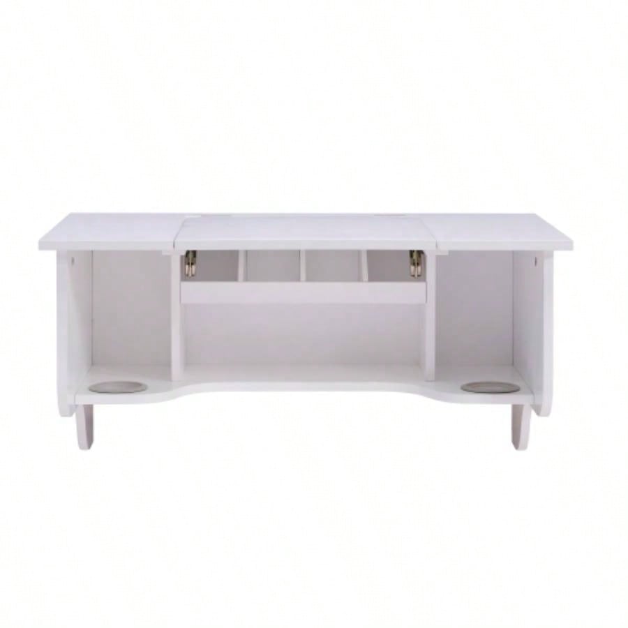 Wall Mount Ledge/ Vanity Mirror - Transitional Style - White