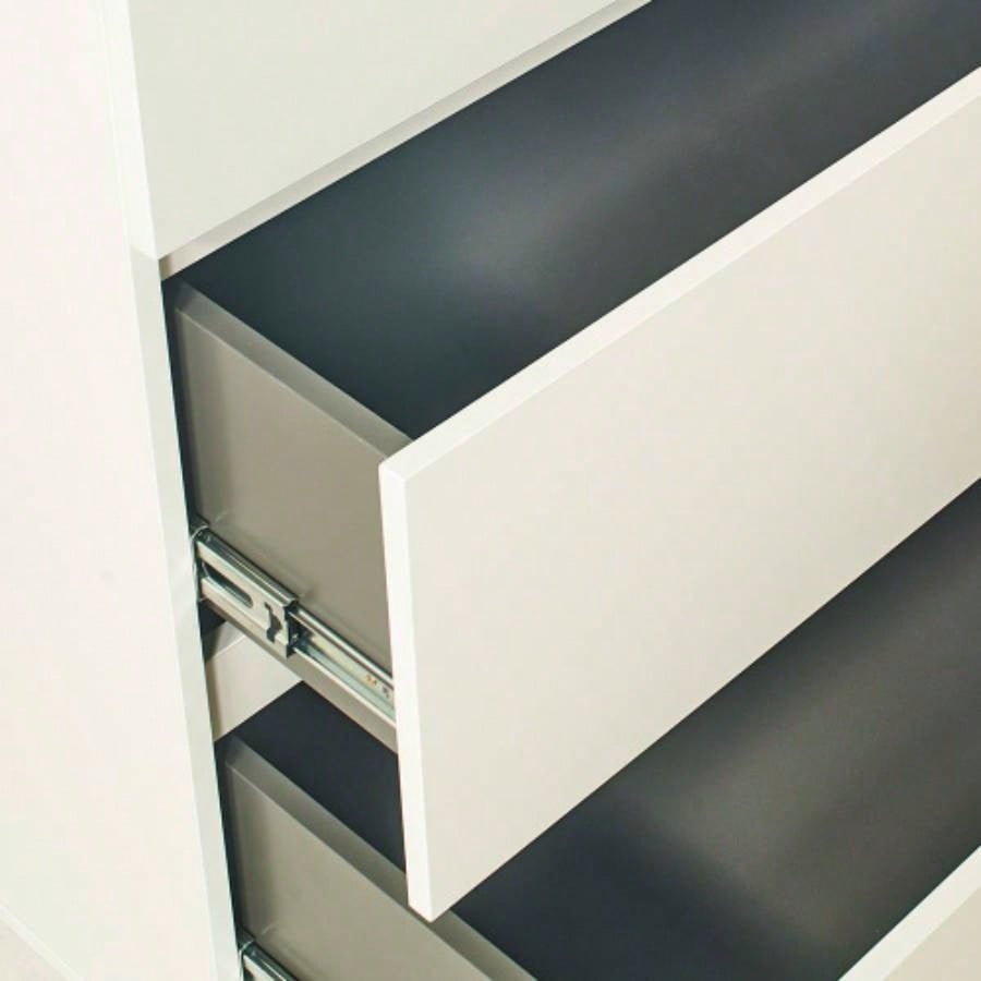 Liv Four - Drawer Contemporary Wood Chest in White