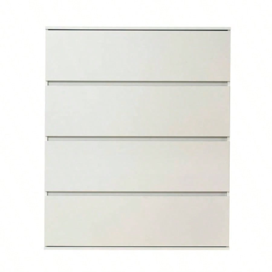 Liv Four - Drawer Contemporary Wood Chest in White