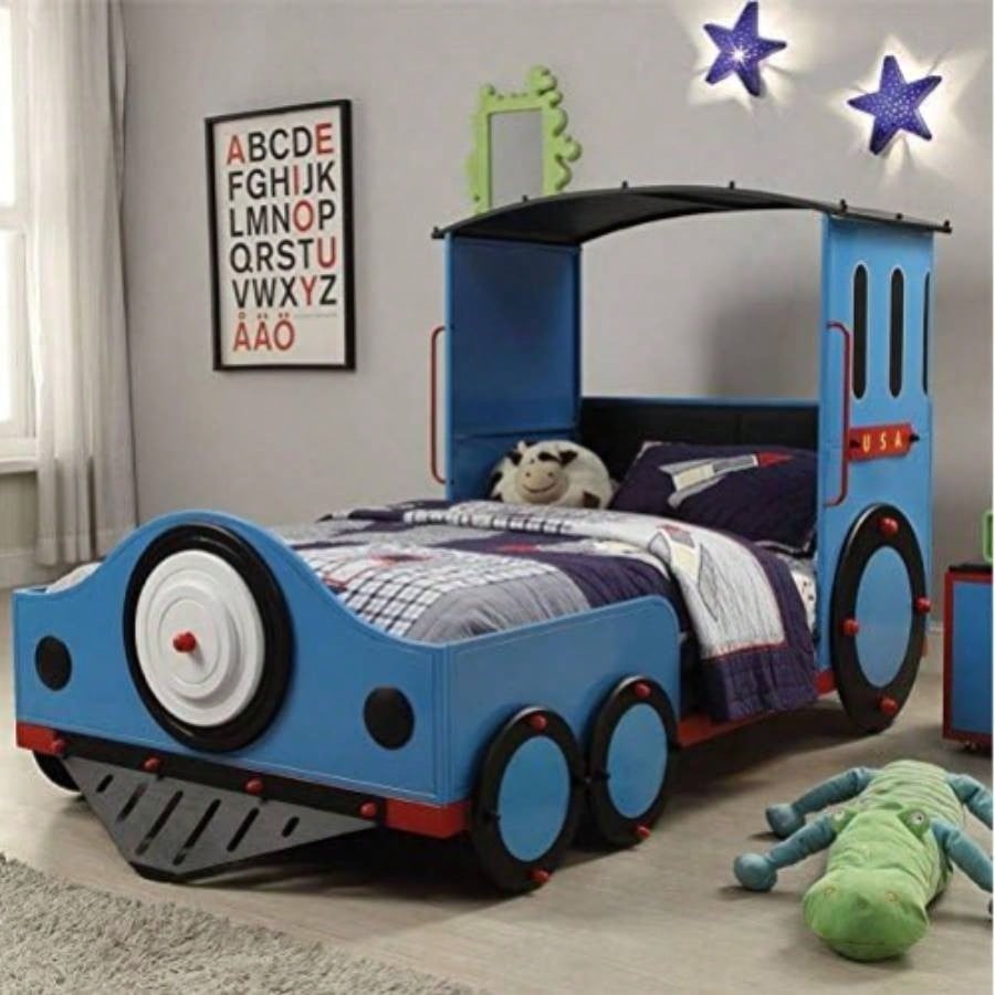 Blue, Red Black Twin Bed