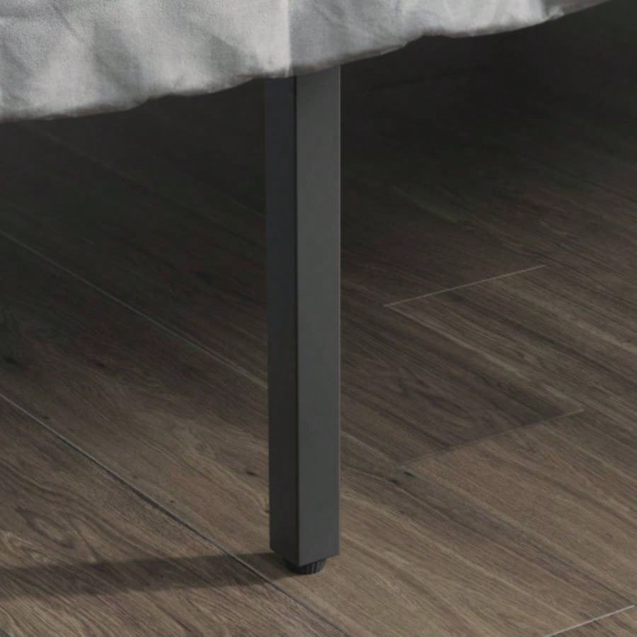 Twin Platform Bed With Headboard, Black