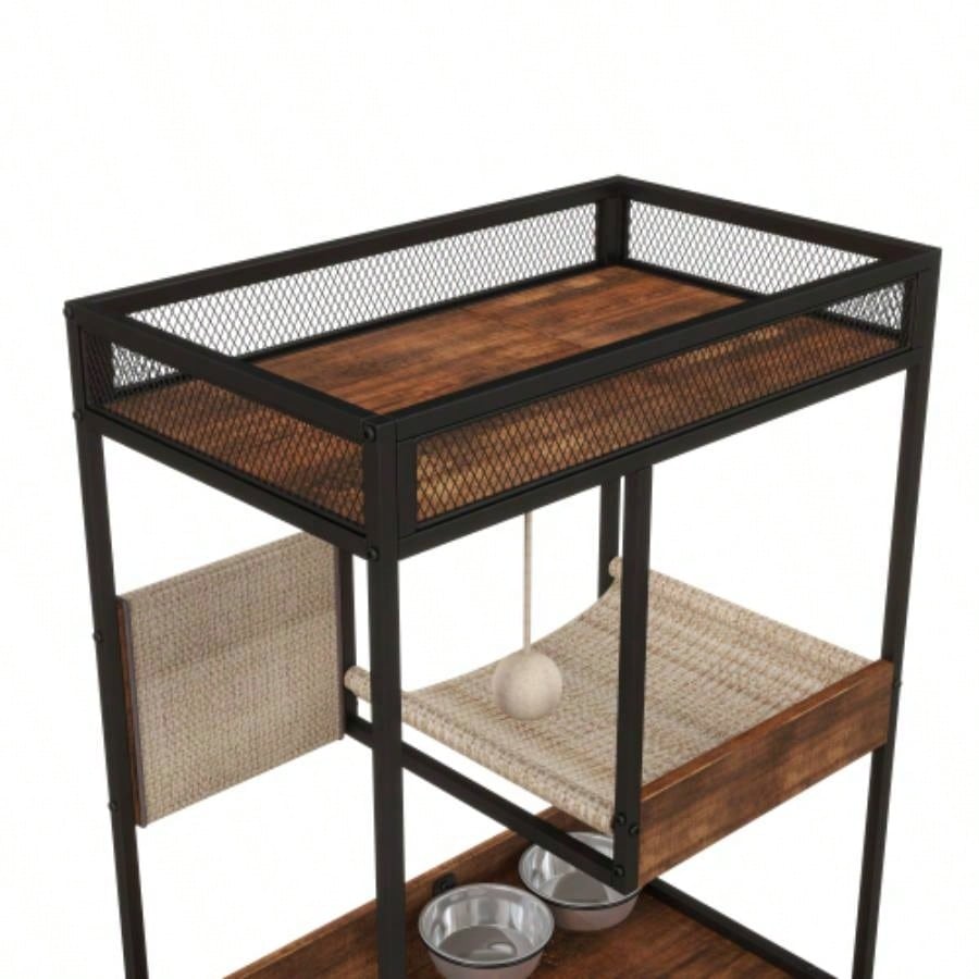 Litter Box Enclosures with Tree Tower, Furniture, Cabinet