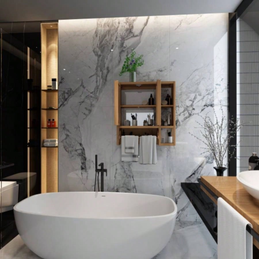 Bathroom cabinet wall mounted toilet storage big box