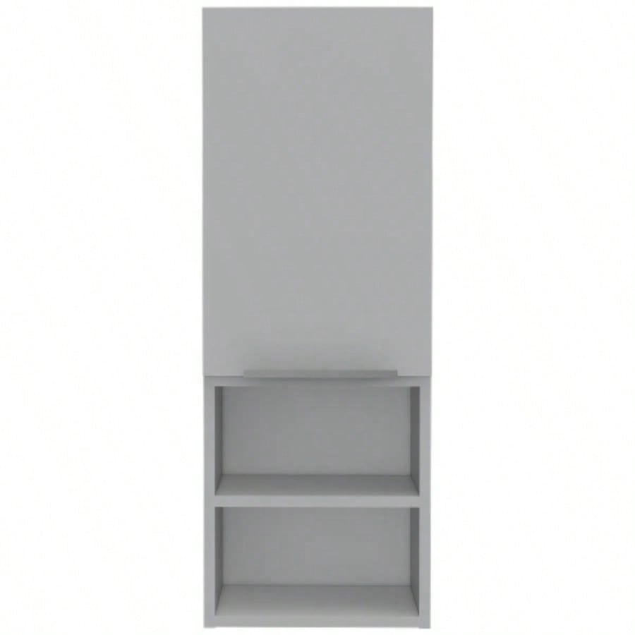 Mila Bathroom Cabinet, Two Internal Shelves, Two External Shelves, Single Door - White