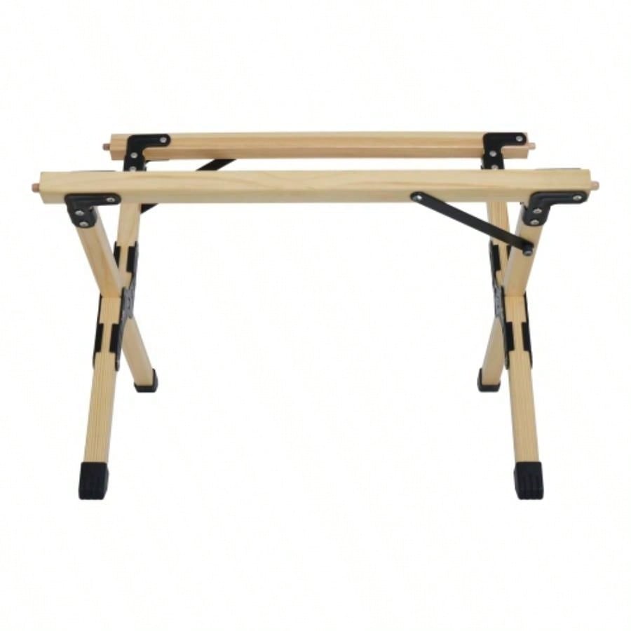 Portable Foldable Outdoor Picnic Table - Natural Beech Wood Camping Table with X - Frame Design - Small Sizes