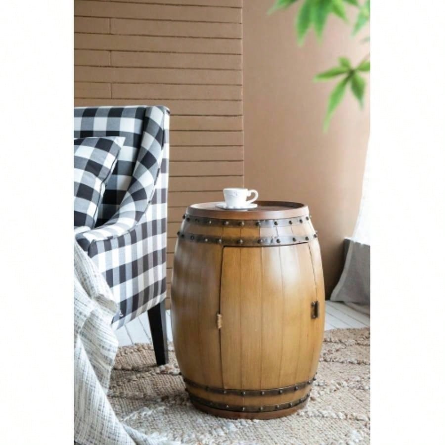 22.5 Inch Drum Side Table - Modern Coffee Table