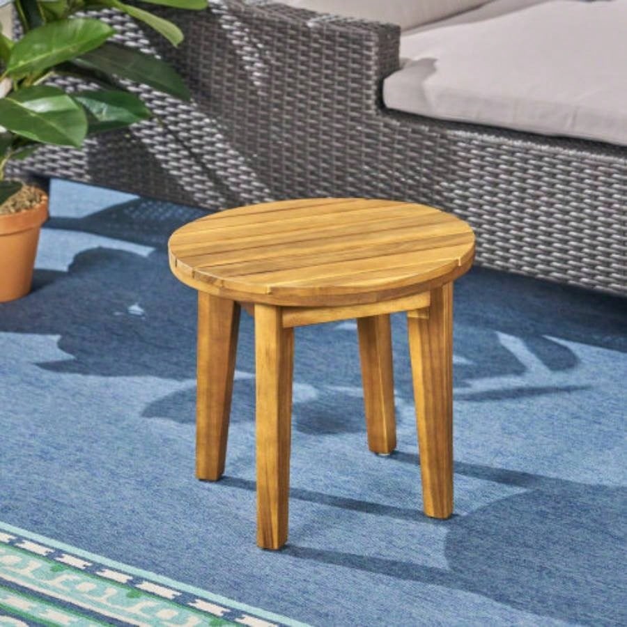 Outdoor 16 Acacia Wood Side Table, Teak