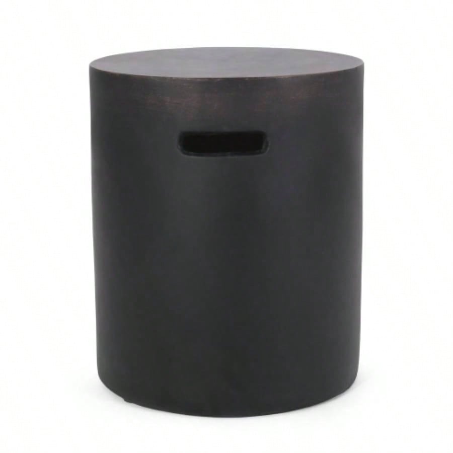 Outdoor LightWeight Concrete Side Table, Copper