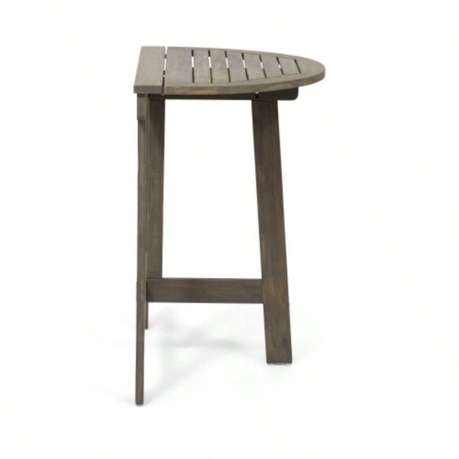 Outdoor Half - Round Folding Acacia Wood Bistro Table,