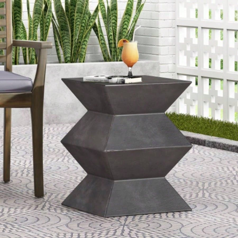 Outdoor Lightweight Concrete Side Table