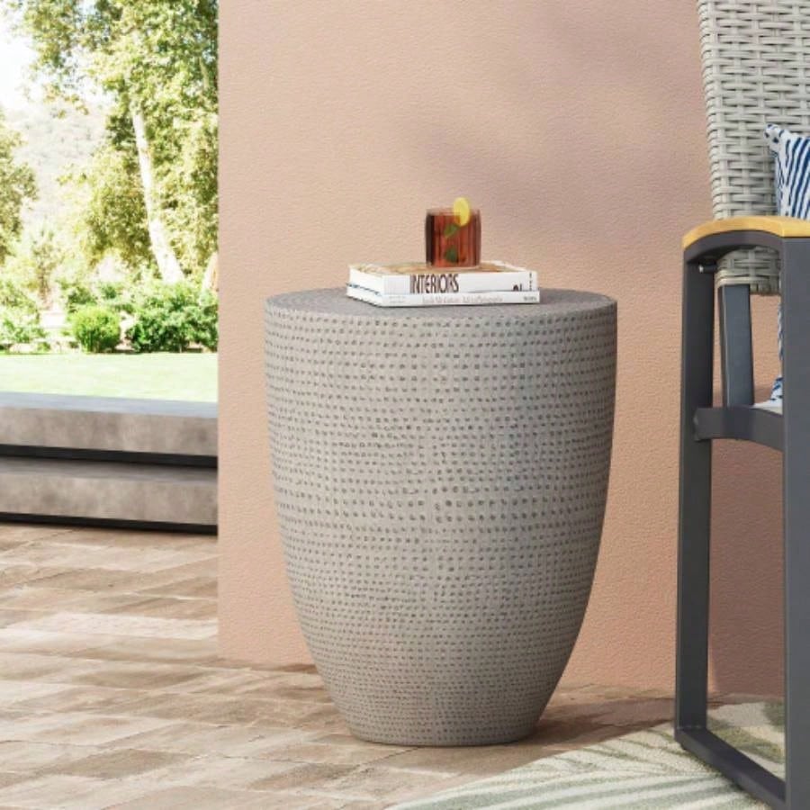 Outdoor LightWeight Concrete Side Table