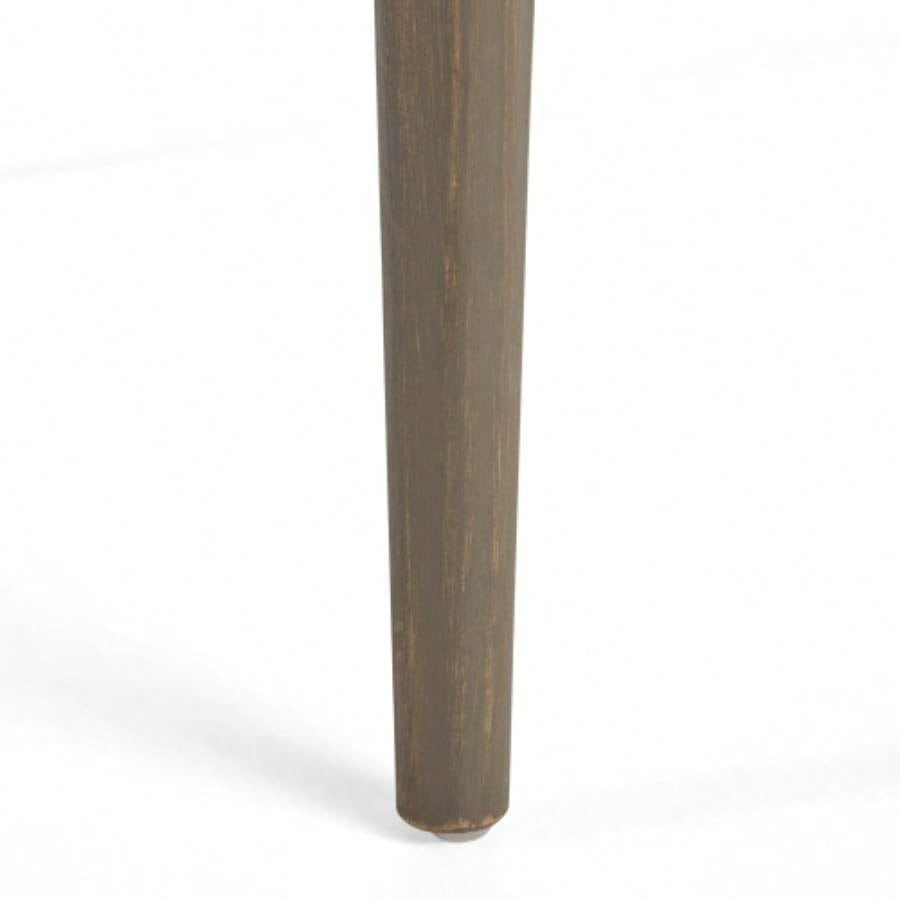 Outdoor Square Acacia Wood Table with Straight, Gray