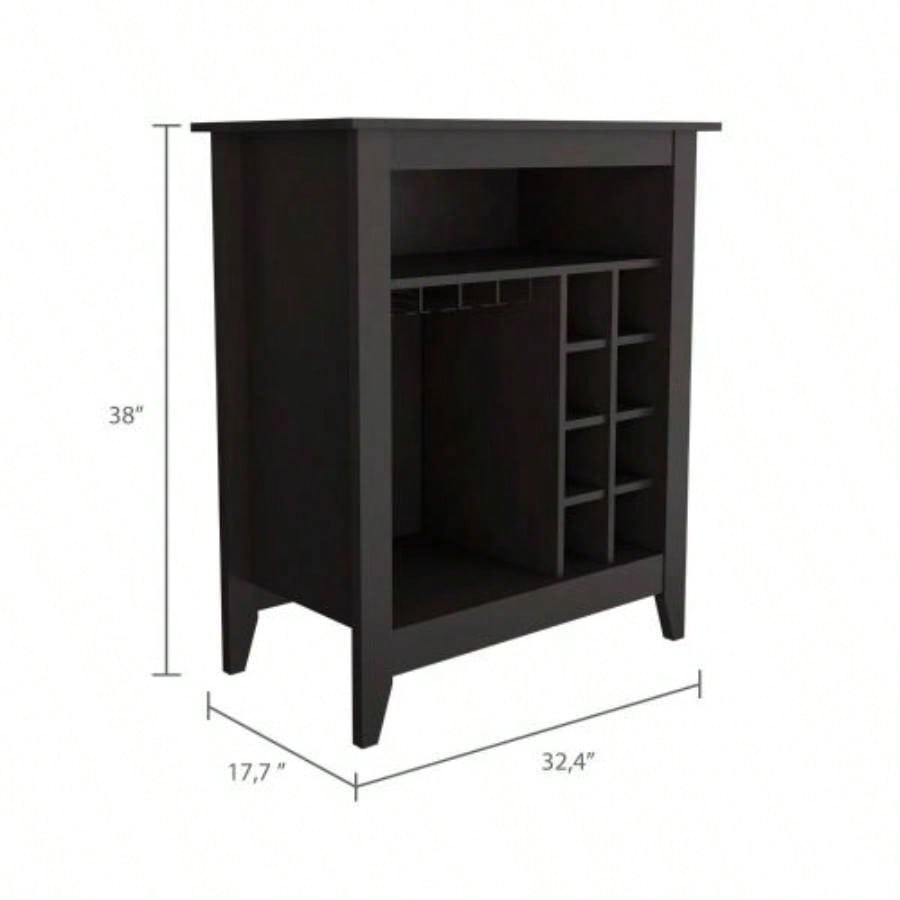 DEPOT E - SHOP Mojito Bar Cabinet, One Open Drawer, One Open Shelf, Black