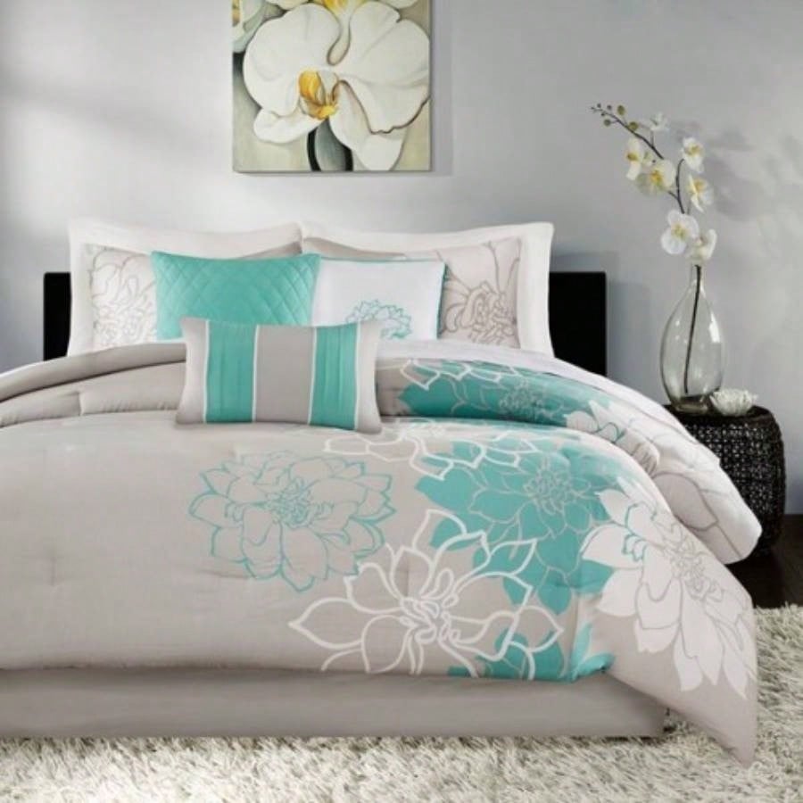 Printed Cotton Sateen Comforter Set/Peach King