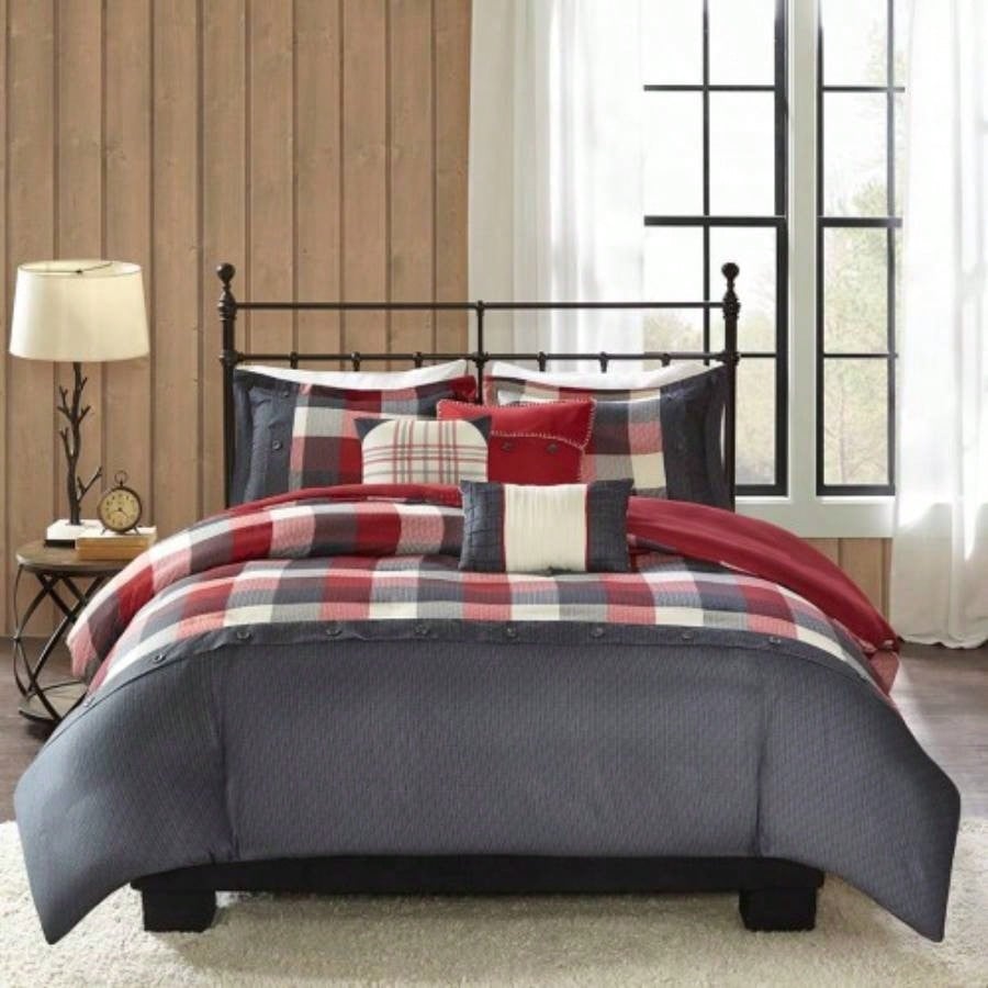 Full/ 6 Piece Herringbone Duvet Cover Set