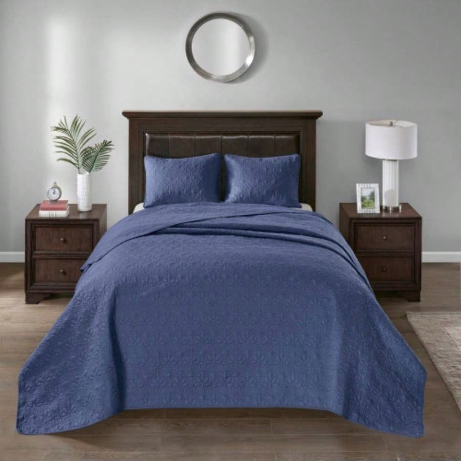 Reversible Bedspread Set Navy