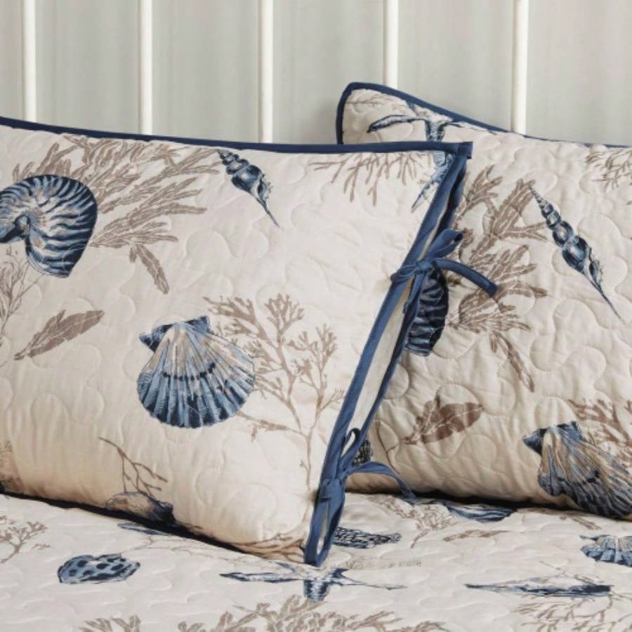 6 Piece Reversible Printed Microfiber Daybed Cover Set Blue Daybed