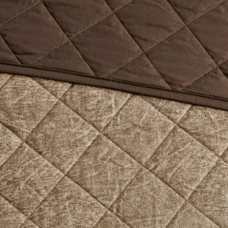6 Piece Reversible Daybed Cover Set Brown Daybed