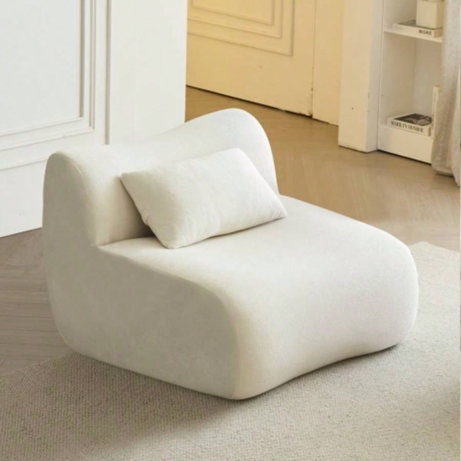 Sofa in a Box, Foam 2 - Seater Couch, Modern Compression Sofa with Deep, No Assembly Required, Couch Living Room Bedroom Apartment, White