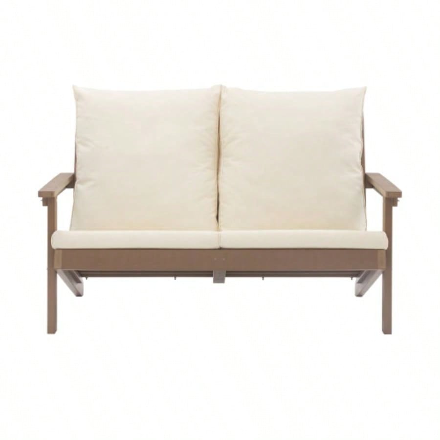 Compact Loveseat - Gray Linen Sofa for Small Rooms