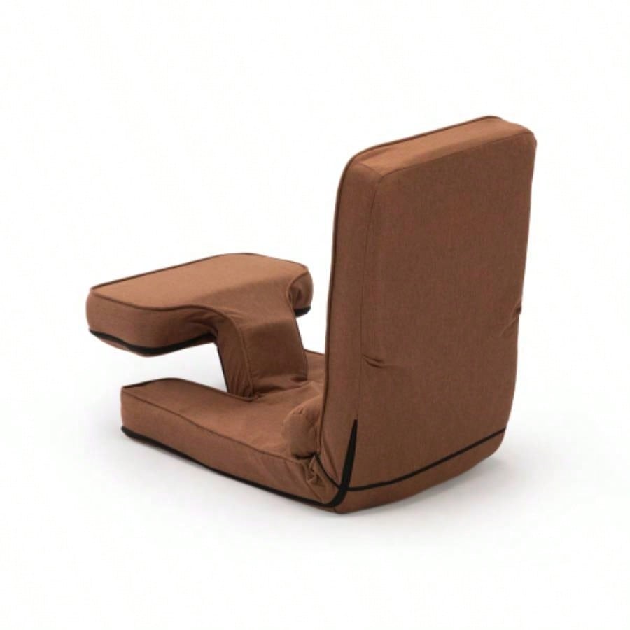 Multi - functional Foldable Sofa with Adjustable Angles and Pillow, Dark Brown