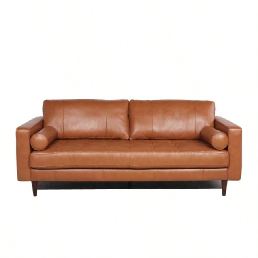 Mid - Tufted Leather Sofa